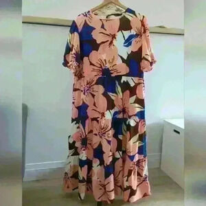 PRETTYGARDEN | Women's Multicolor Floral Tiered Flowy Maxi Dress